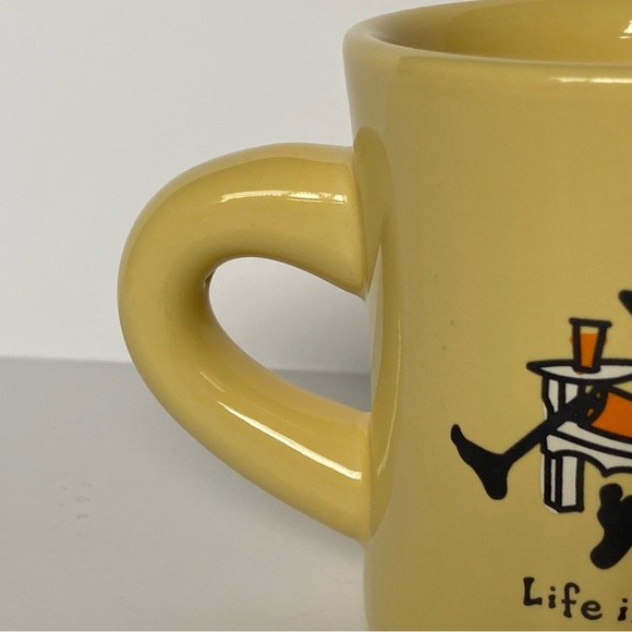 Life is Good Coffee Cup Mug Dad Adirondack Chair Yellow Father’s Day Relax - Picture 3 of 12